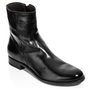 To Boot New York Adam Derrick Belvedere Black Leather Zip Boots